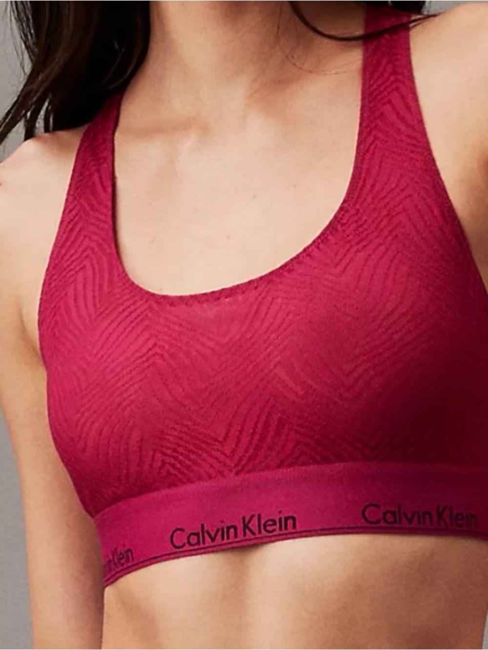 Calvin Klein Wireless Seamless Bralette — Deep Berry